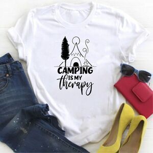 Camping is my Therapy Soft Graphic Tee Shirt